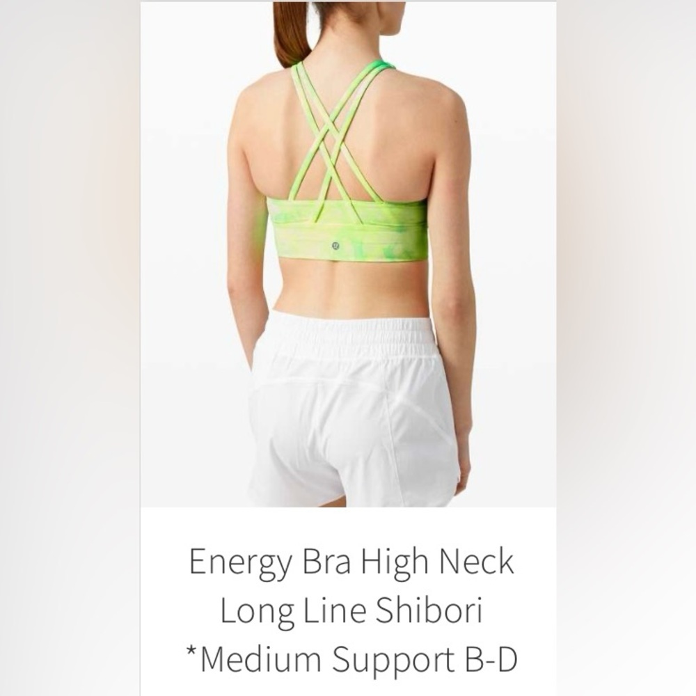 Lululemon Energy Bra High Neck Long Line Shibori
*Medium Support B-D